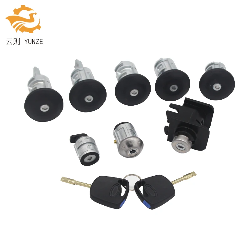 Для FORD TRANSIT CONNECT 2002 2013 полный набор замков и 2 клавиши 9 шт.|pcs set|set 2ford lock |