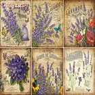 GATYZTORY 5D алмазная живопись, цветок лаванды, полностью квадратная Алмазная вышивка, пейзаж стразы, мозаика, Настенный декор