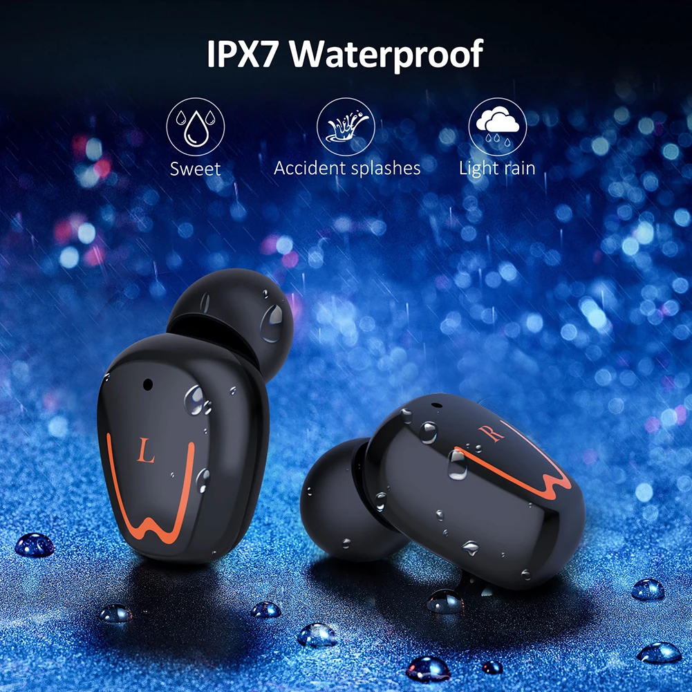 V1 TWS Bluetooth V5.0 Wireless Headset with HiFi Microphone LED Power Display | Электроника