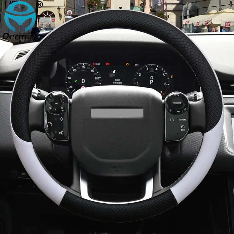Для Land Rover Freelander 1 2 Discovery 3 4 5 Sport Velar Defender Evoque Чехол рулевого колеса автомобиля кожа