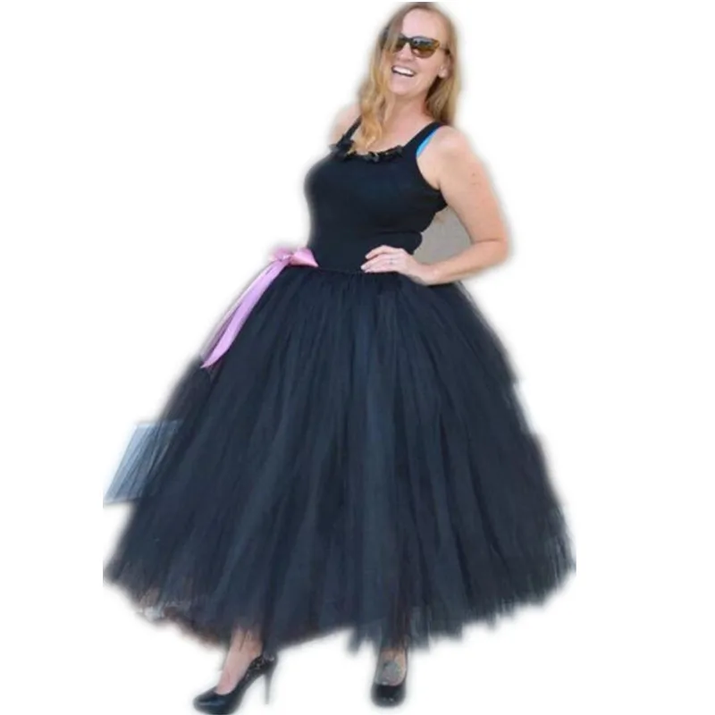 

Super Puffy Tutu Skirt With Bow Floor Length Long Maxi Ball Gown Skirt Formal Style Skirt For Women Customized