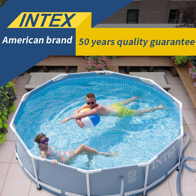 Семейный бассейн INTEX утолщенный детский домашний большой съемный для взрослых