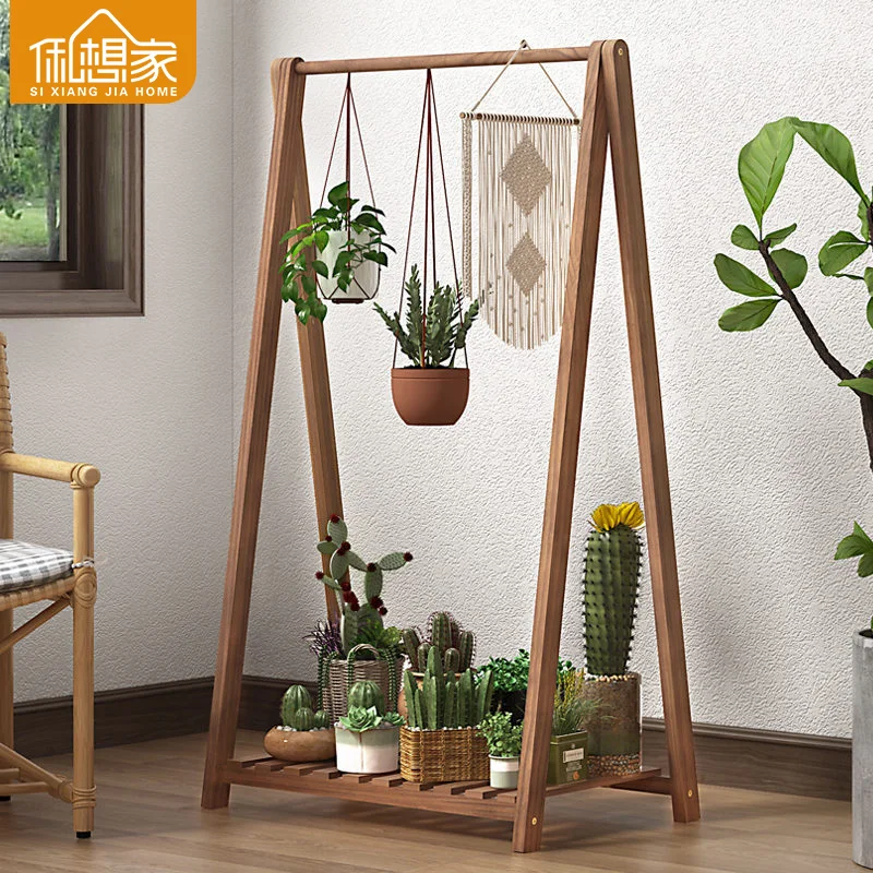 

Подвесная полка для цветов, полка из массива дерева для украшения комнатных цветов, горшков, цветов в гостиную, балкона, суккулентов