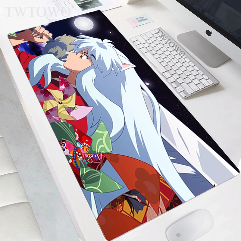 

Mouse Pad Gamer New Custom Large HD Mouse Mat MousePads Desk Mats Inuyasha Carpet Laptop Office Soft Natural Rubber Table Mat