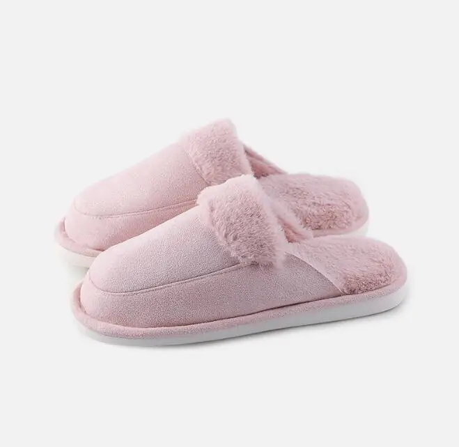 Pink 250mm Новинка; Xiaomi One Cloud; замшевые тапочки; хлопковые нескользящие домашние зимние тапочки; теплая дышащая обувь для мужчин и женщин - Цвет: Pink 250mm