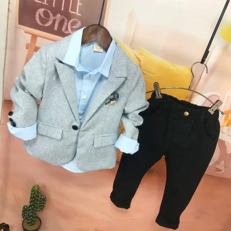 Модный блейзер для мальчиков куртка одежда с цветами детская выступлений на