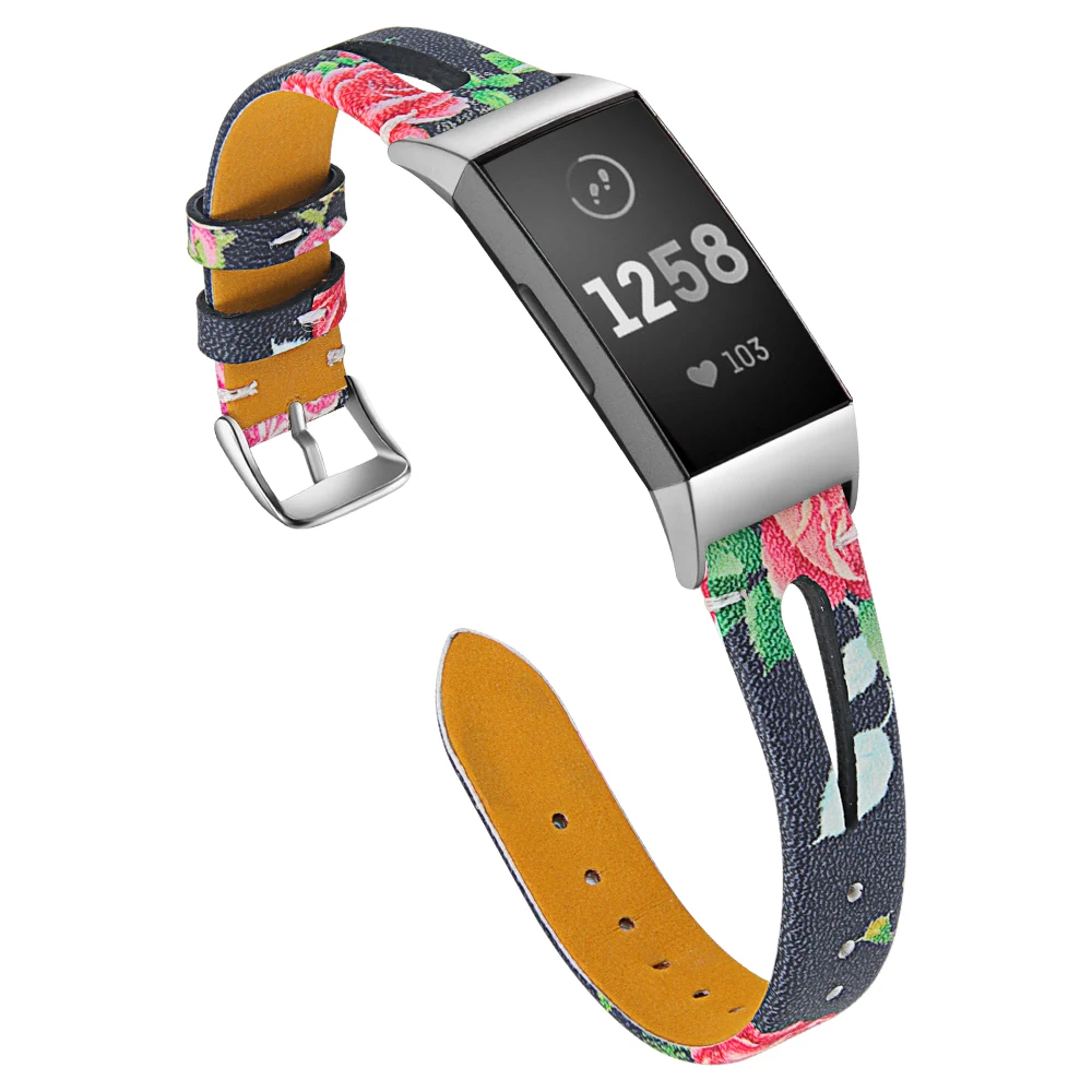 Цветные кожаные ремешки для Fitbit charge 3 женские часы мягкий браслет fitbit 4 ремешок
