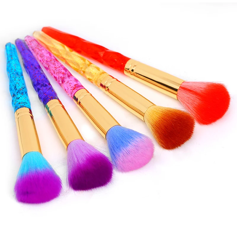 

1Pc Nail Brush with Acrylic Handle and Red Powder Layer Brush Used To Clean Dust Brush UV Gel Powder Sequins Nail Removal Tool