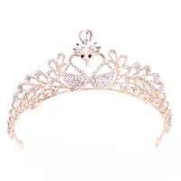 bridal tiara swan bride crown 2018 new european and american rhinestone crown headband bride crown wedding dress headdress