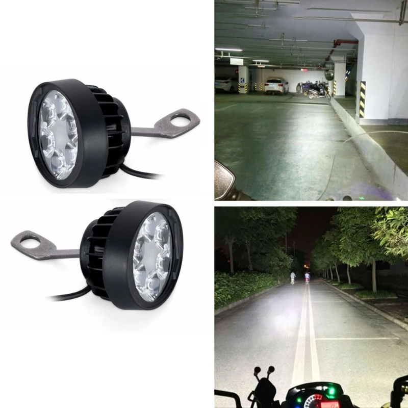 

Motorcycle Headlight Fog Driving Lights 6LED Working Spot Light Spotlight U2JA