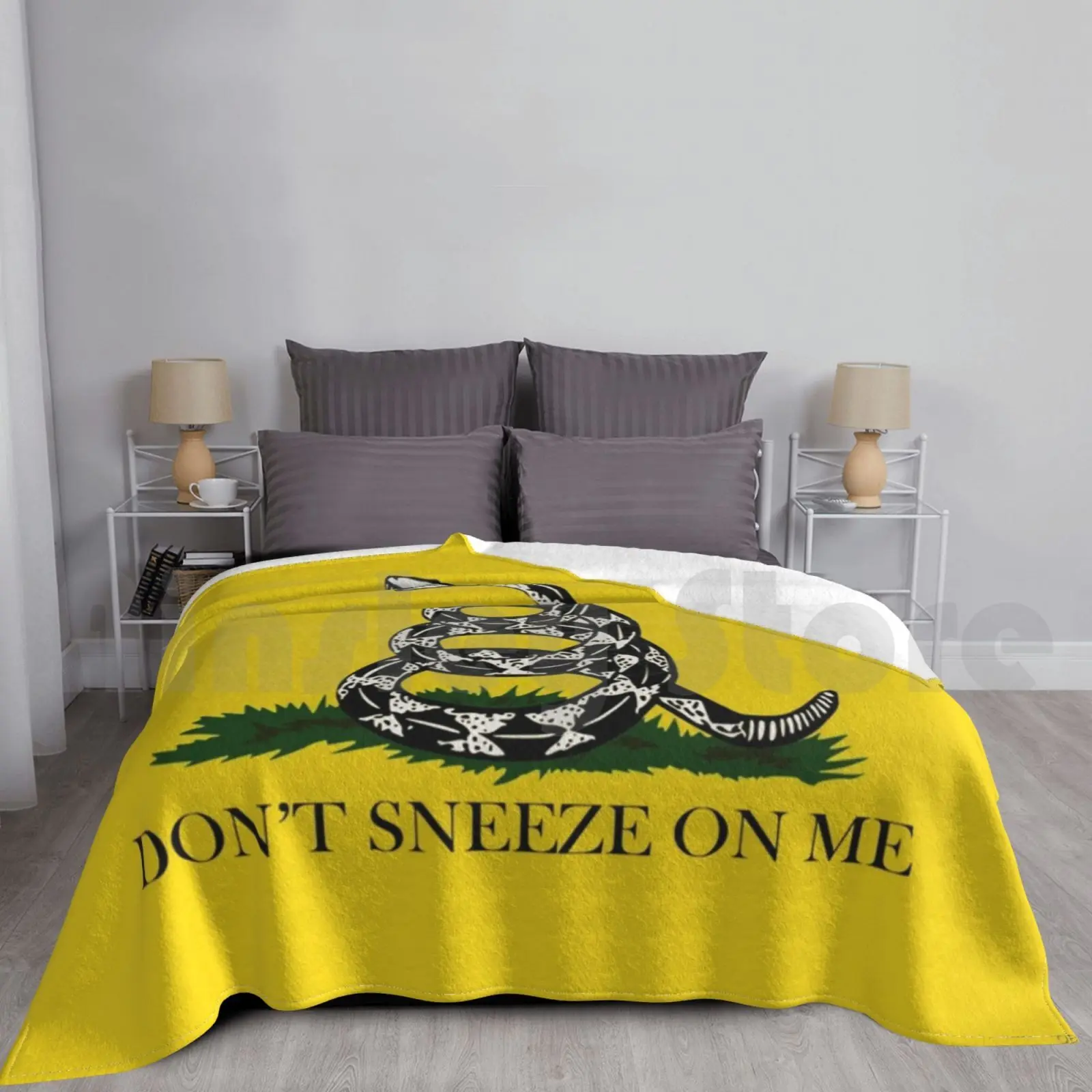 Модное одеяло Don't Sneeze On Me под заказ флаг ЦКЗ гадсен Liberty Public Health Economy Media