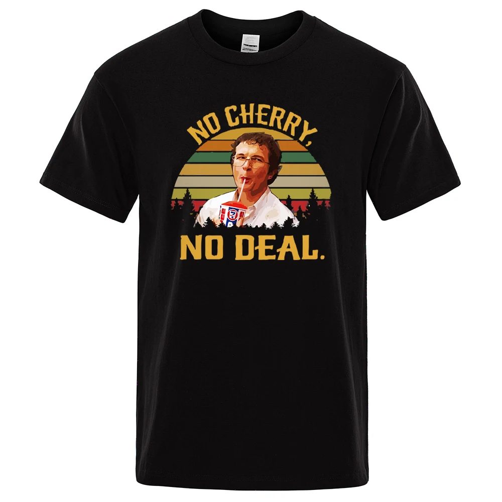 

Men Short Sleeve Casual Summer Brand Tops No Cherry No Deal Print Tshirt Vintage Retro T-Shirt Alexei Stranger Things T Shirt