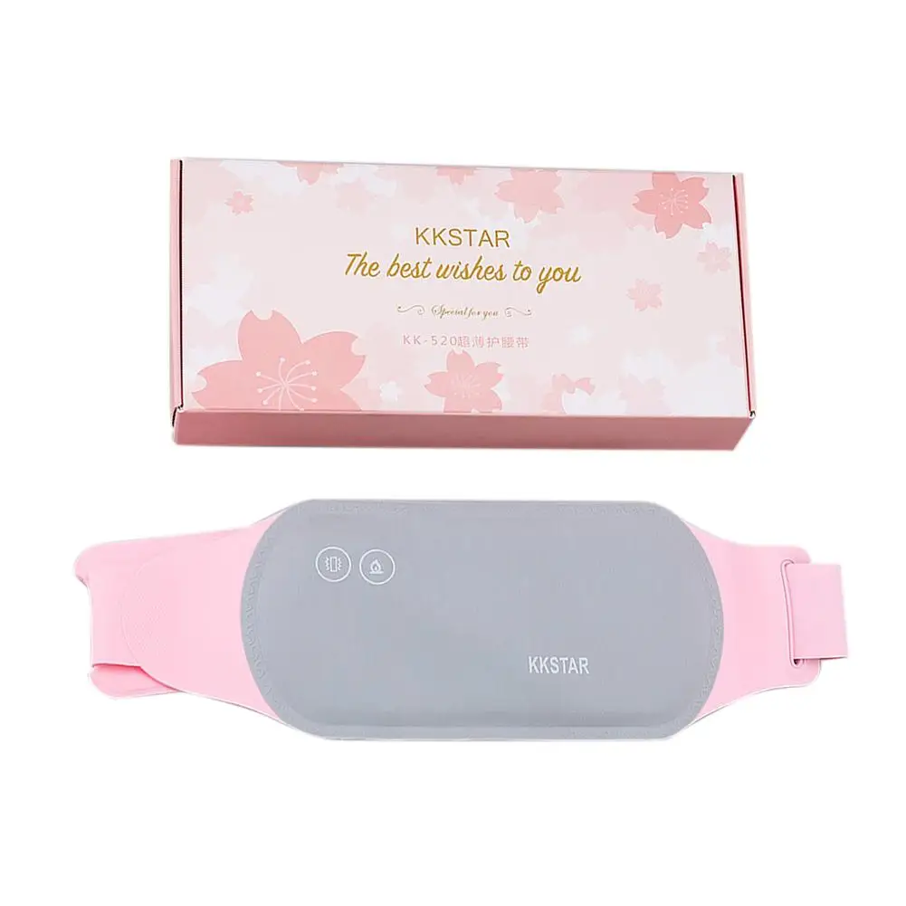 Розовый нагревательный женский теплый пояс для матки облегчения боли при