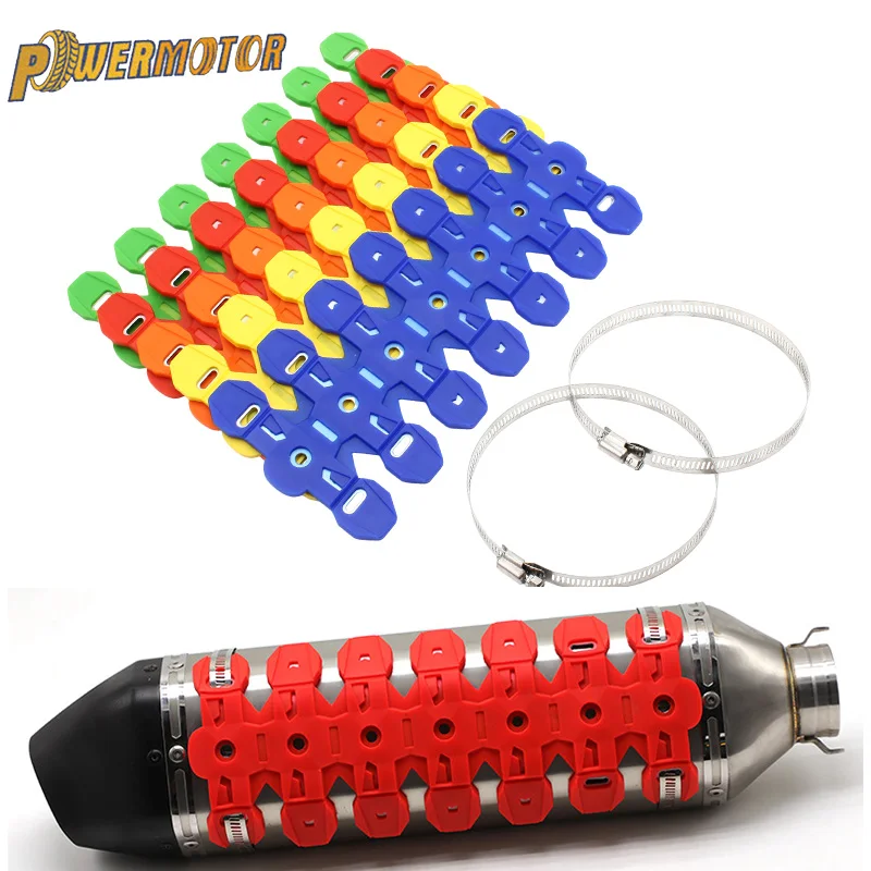 

Motorcycle Exhaust Muffler Pipe Heat Shield Guard Protector Cover Fits For 4 Stroke Honda Yamaha Suzuki Husqvarna Kawasaki