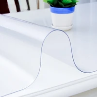 booksew transparent 1 5mm soft glass table cloth waterproof oilproof pvc cloth kitchen dining rectangular table cover mat