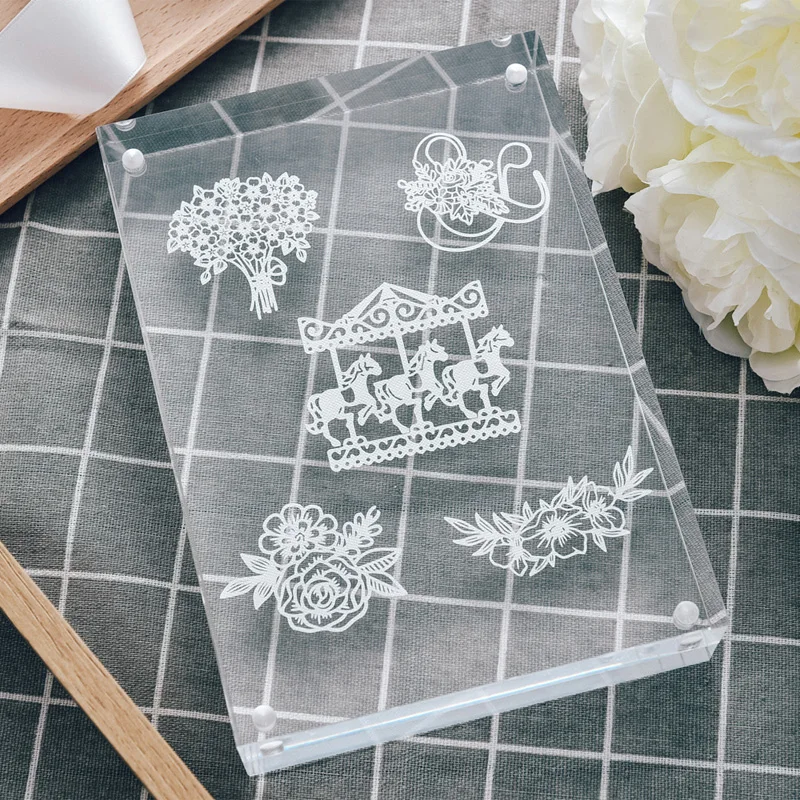 

15Pcs Merry Go Round Flower Lace Paper Wedding Party Decoration Paper DIY Scrapbooking Journal Crafts Paper Albums Supplies