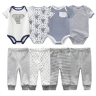 4 шт., детские комбинезоны с коротким рукавом и штаны