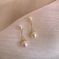 925 silver needle pearl earrings new luxury wedding party girl unusual earrings ear piercing stud earring jewelry pearl earring
