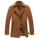 Мужское шерстяное пальто, мужское зимнее шерстяное пальто, мужское Модное теплое толстое удобное Шерстяное полупальто, Тренч, пальто