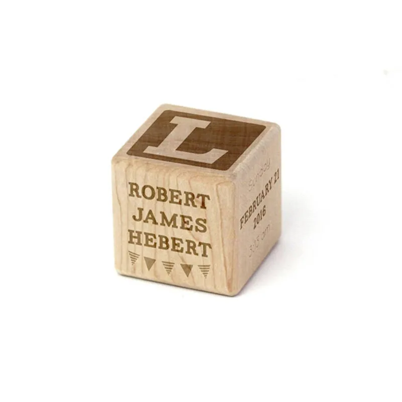 Детский блок с гравировкой персонализированные деревянные кубики для маленьких