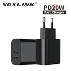 Зарядное устройство VOXLINK PD 20 Вт, USB для iPhone X, XS, 8, 7, iPad, iPhone 11, 12 Pro мобильный телефон, 3,0