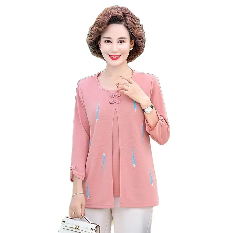

Spring Summer Women Long Sleeve Loose Casual Shirts O-Neck Print Blouses Ladies Chiffon Tops Ropa De Mujer Blusas MM1107