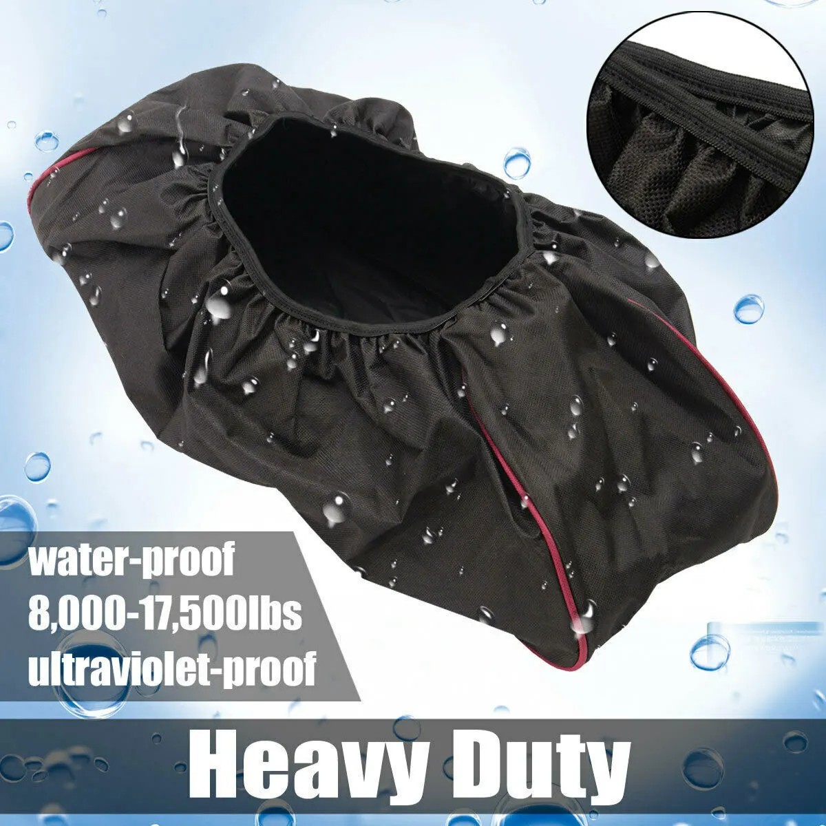 

Dust Capstan Cover 600D Oxford Cloth Winch Cover Dust Cloth Waterproof Dust-Proof Winch Cover for 8000-17500 lbs Trailer SUVs