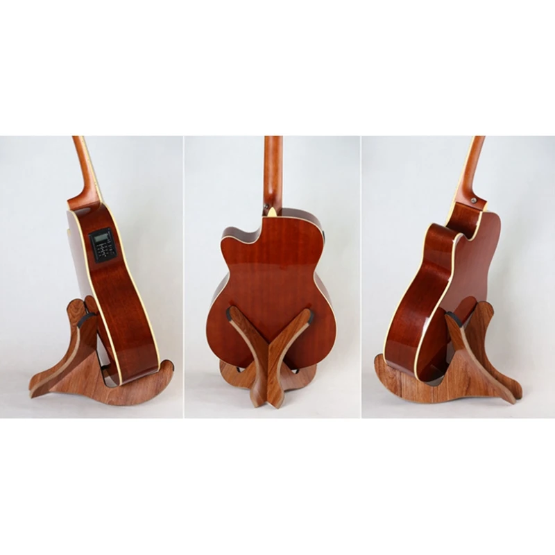 

Guitar Stand Foldable Portable Guitar Holder Anti-Slip Musical Instrument Stand for Acoustic Guitar Bass