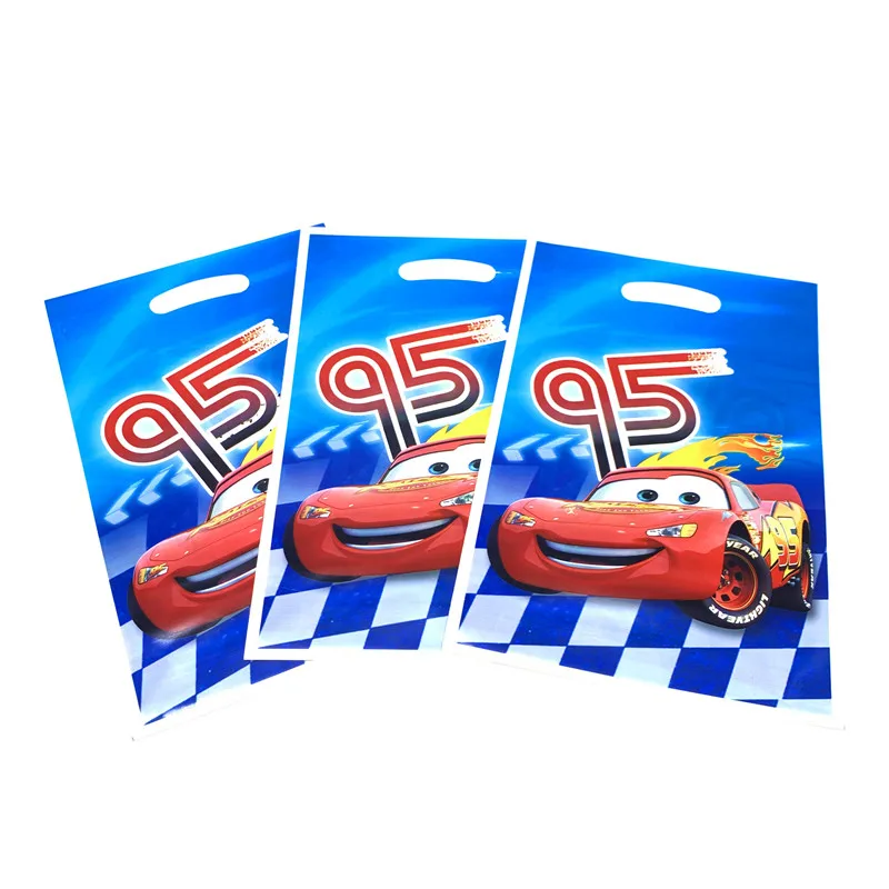 GiftBags-10Pcs Из мультфильма, популярная яркая детская одежда с рисунком персонажей disney автомобили тема ребенок День рождения украшения набор принадлежности для тематической вечеринки Семья вечерние Baby Shower вечерние поставки - Цвет: GiftBags-10Pcs