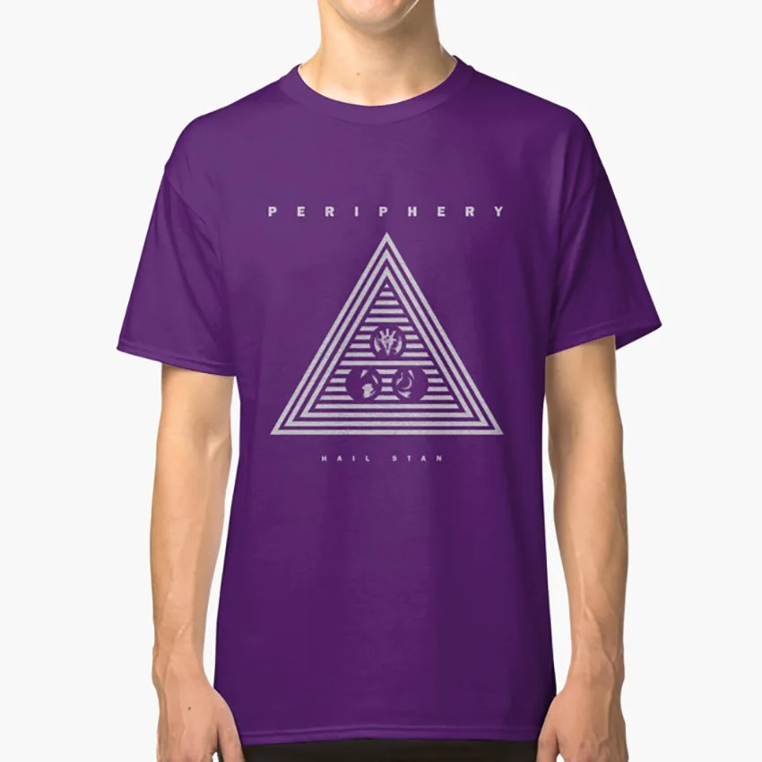 Периферии град Stan футболка периферии град stan band tee - Цвет: Фиолетовый