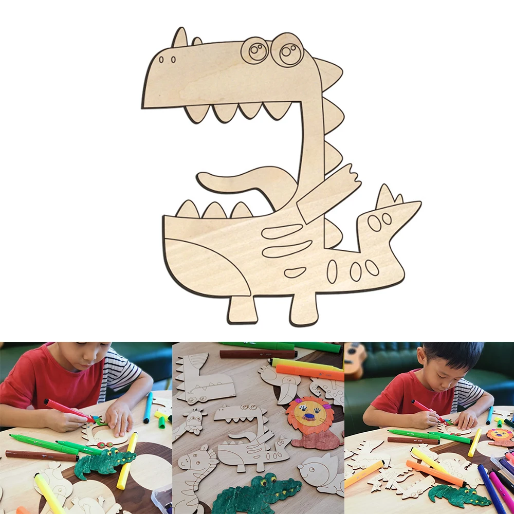 Деревянная доска для граффити сделай сам ручная живопись в форме животных