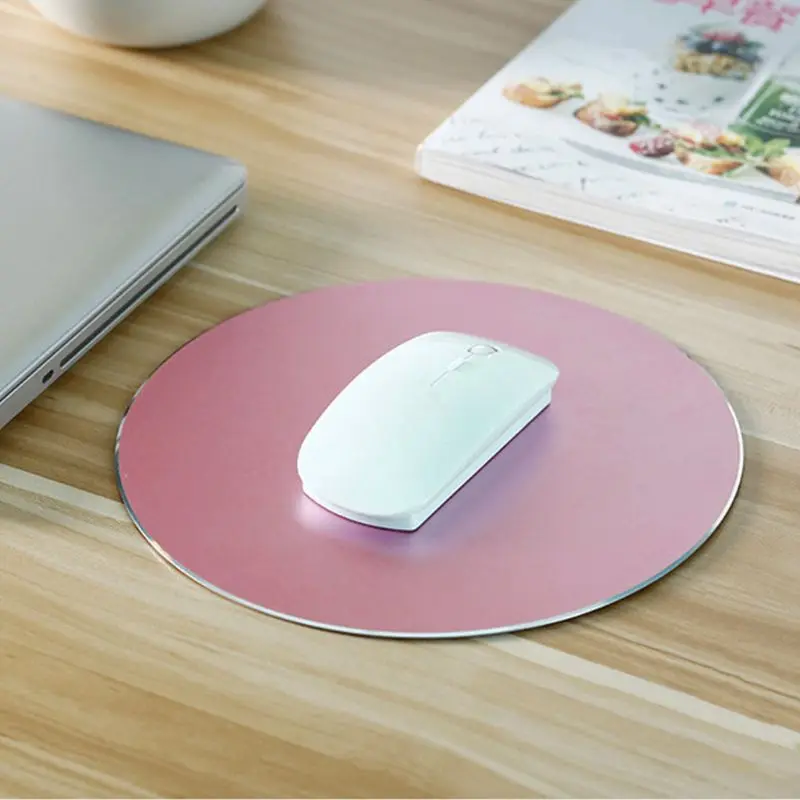 

Gaming Round Mouse Pad Aluminum Alloy Mousepad for Office Laptop Notebook PC Computer