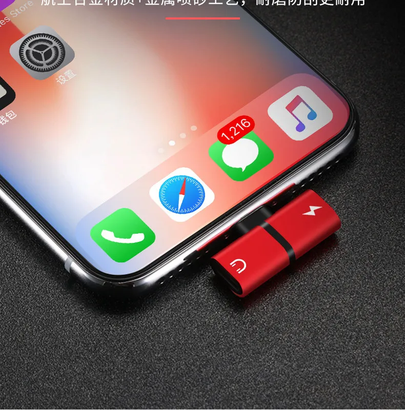 

For iPhone 11 7 8 Plus X XR XS Audio Charging Dual Adapter Cable For Lightning Jack to Earphone AUX Cable Connector Converter