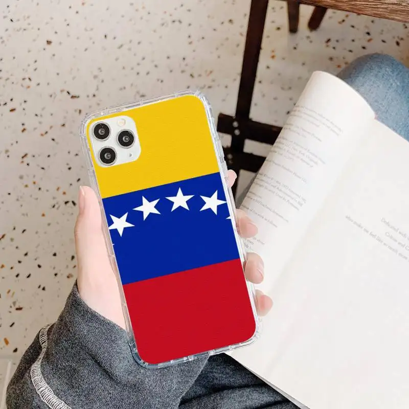 

enezuela National flag Phone Case Transparent soft For iphone 5 5s 5c se 6 6s 7 8 11 12 plus mini x xs xr pro max