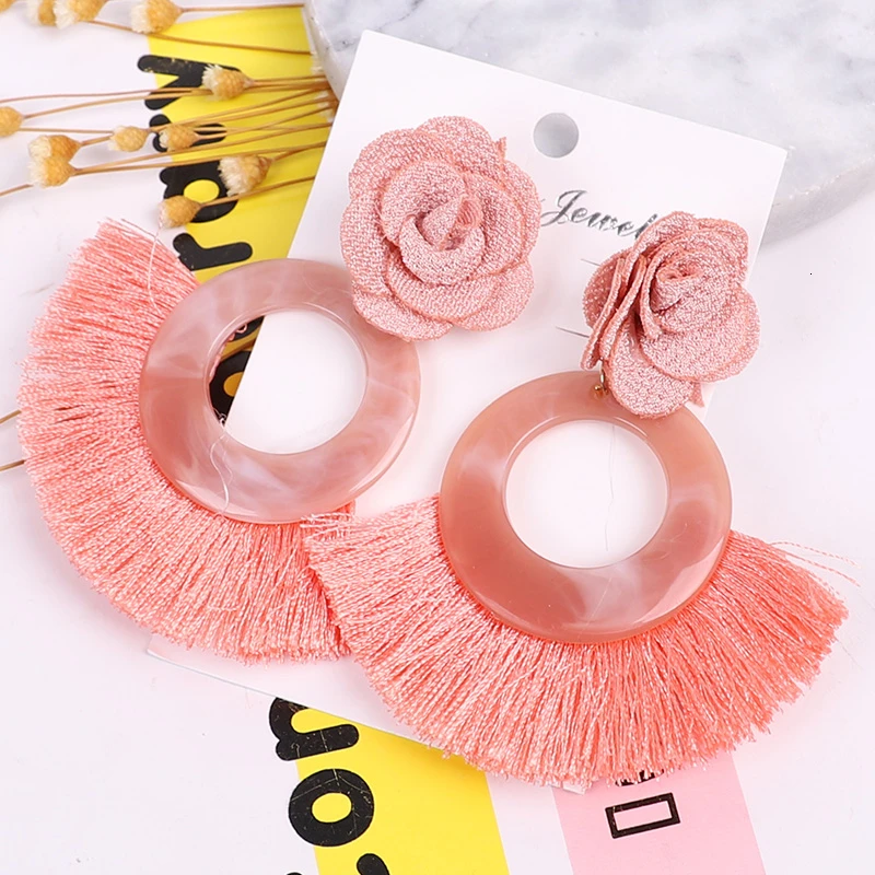 Серьги-кольца женские ручной работы в стиле бохо | Украшения и аксессуары