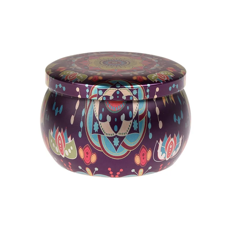 Круглая коробка для крекеров в форме барабана сахара олова конфет железная банка