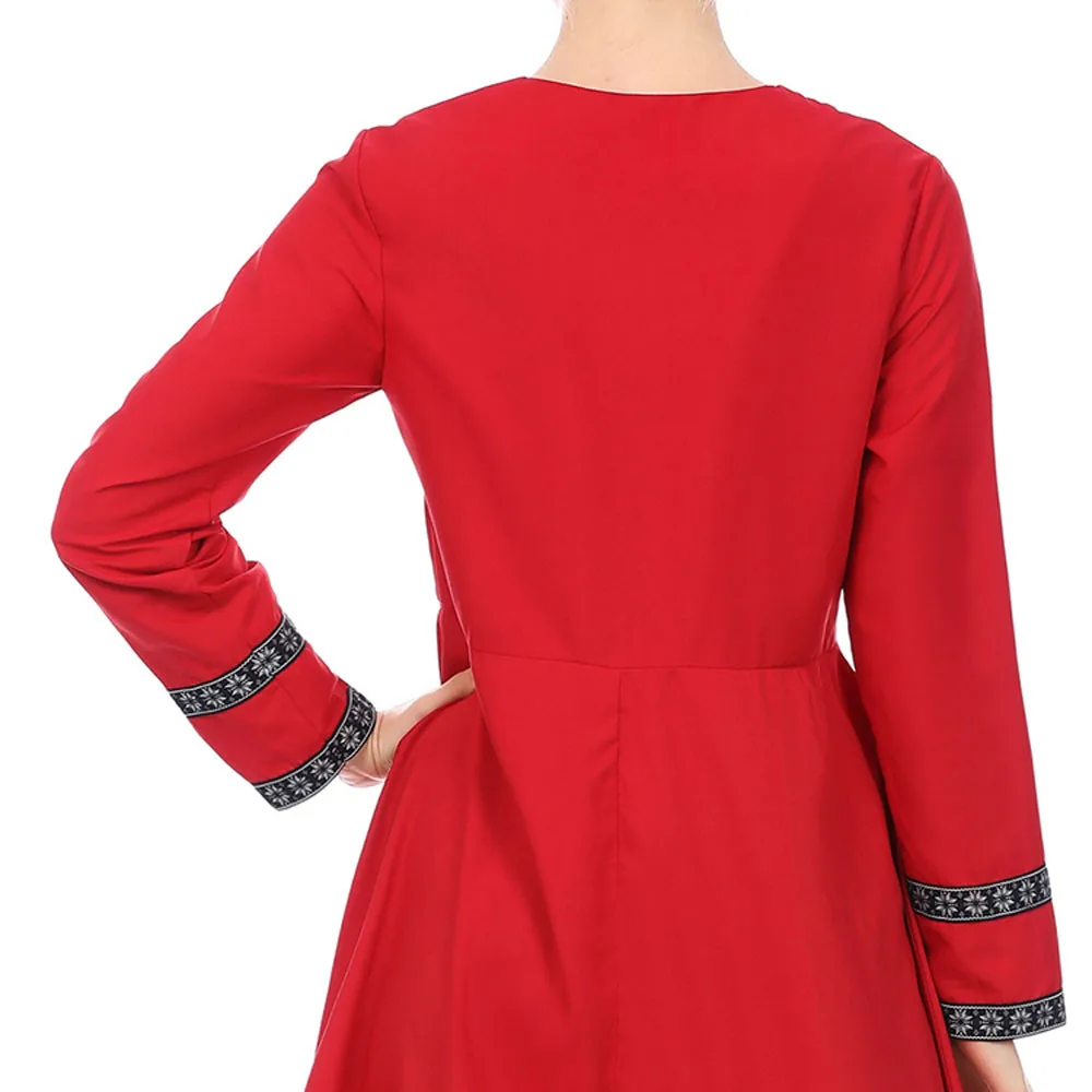 Льняная длинная юбка платье шаль в мусульманском стиле женское длинное арабском