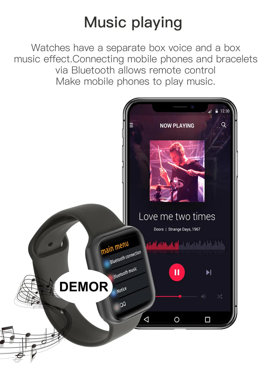 DEMOR IWO 11 gps умные часы серии 5 44 мм монитор сердечного ритма MTK2503 спортивные умные часы для Apple iOS 9 iPhone 10 X Android телефон