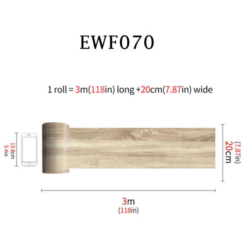 

Wood Grain Texture Floor Stickers Self-Adhesive Waterproof Wallpaper Wall Interior Decorations Living Room Home Supplies