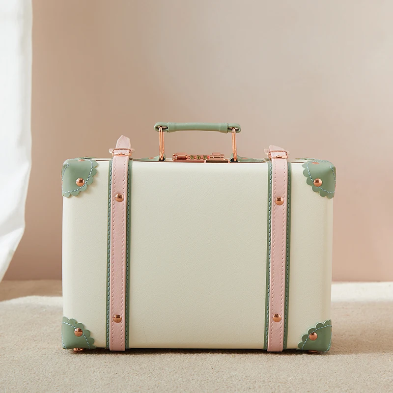 

12-дюймовая мини-косметичка ручной работы, чехол для маленького костюма для девочек, повседневные дорожные кожаные сумки для багажа, мини-су...