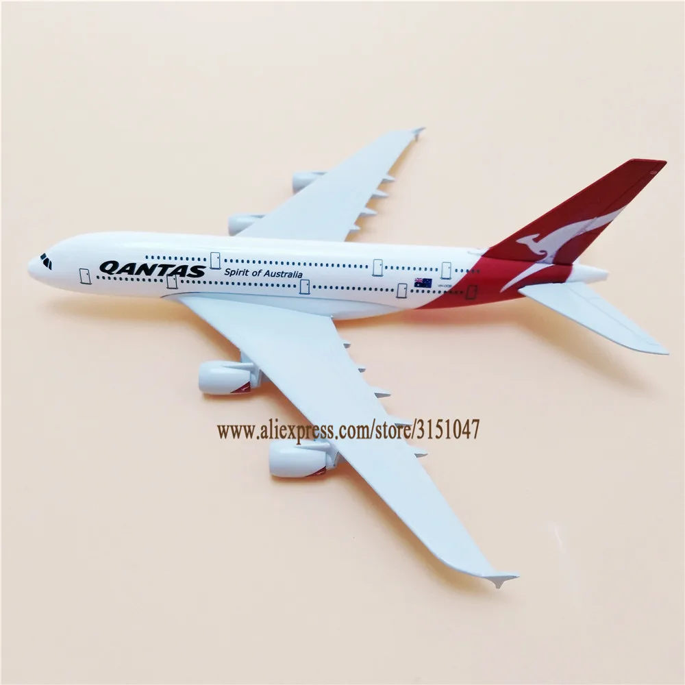 Сплав металла воздуха QANTAS дух Австралии A380 Airlines модель самолета Airbus 380 Airways 20