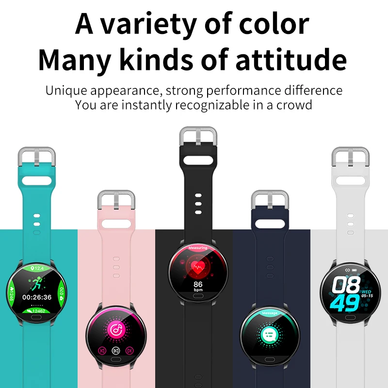 

C198 Women SmartWatch Multi-sport Mode Blood Oxygen & Sleep Monitor Smart Watches Fitness Tracker with Steel Bracelet