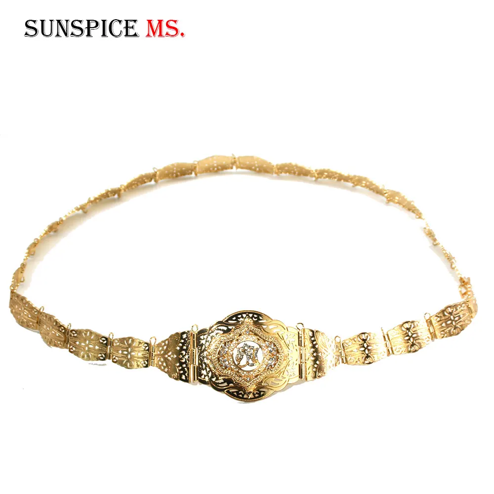 SUNSPICE-MS, марокканский кафтан, металлический пояс, мусульманский, арабский, абайя, буквенный пояс для женщин, золотой, серебряный цвет, Дубай, этнические украшения для тела