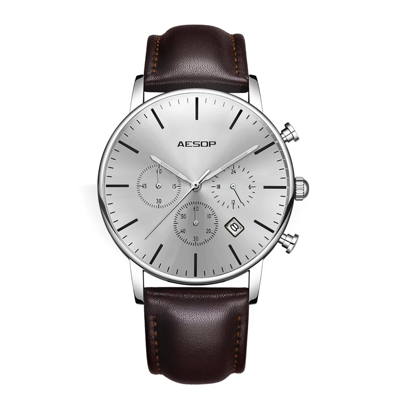 

2021 New Watch Men Luxury Leather Strap Men's Clock Business Quartz Watches 30M Military Waterproof 1005G Reloj de cuarzo