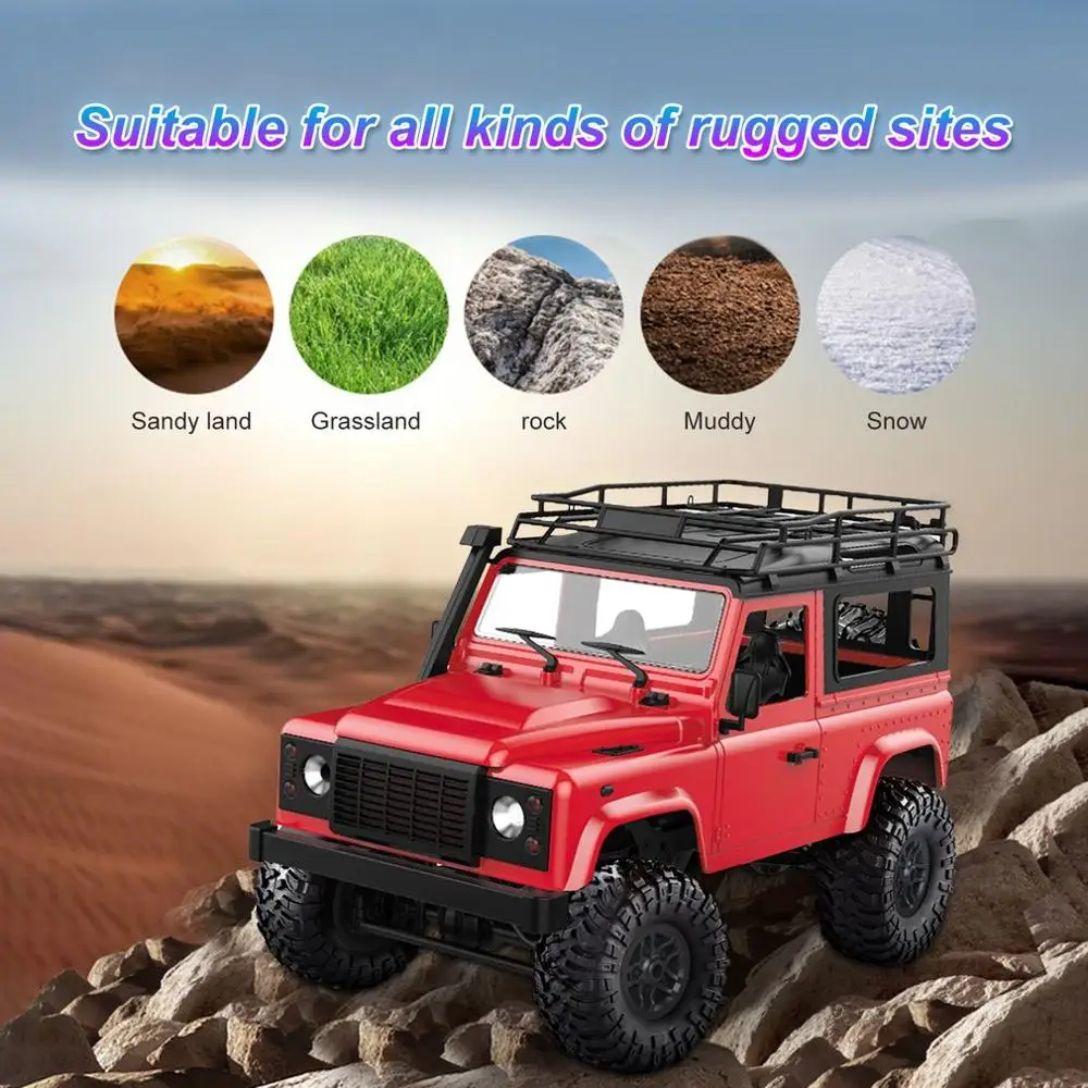 1:12 MN-90 RC Гусеничный Автомобиль 2 4G 4WD пульт дистанционного управления большой фут