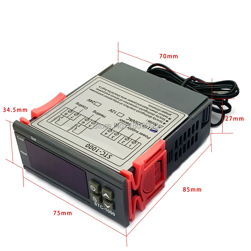 STC-1000 STC-3008 STC-3018 DC12V DC24V AC110V-220V светодиодный цифровой Температура контроллер термостат терморегулятор для инкубатора