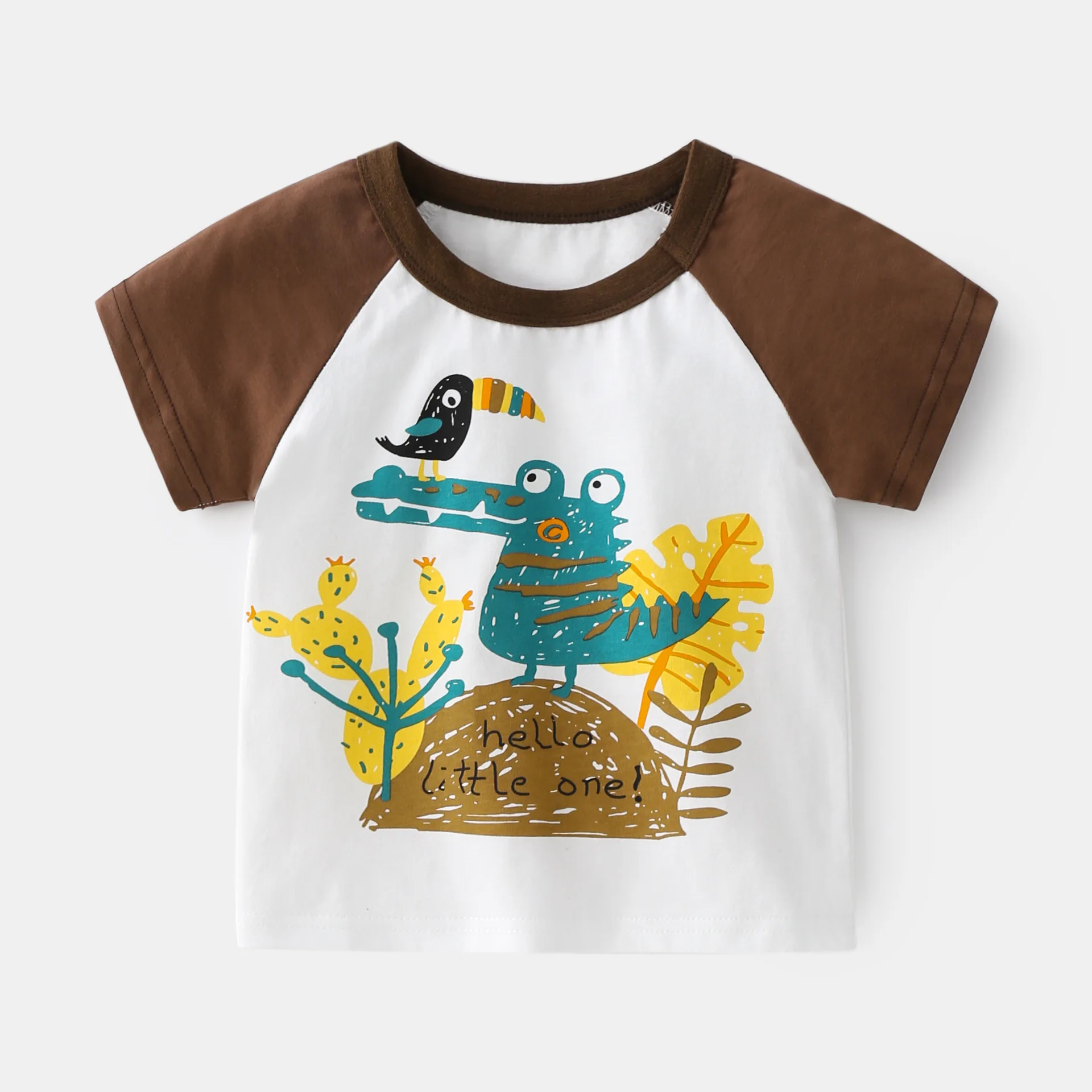 New 2021 Kids Boys T Shirts Fashion Cartoon Shark Print Short Sleeve T-Shirt Cotton Baby Summer Casual O-neck Tops Clothing | Мать и