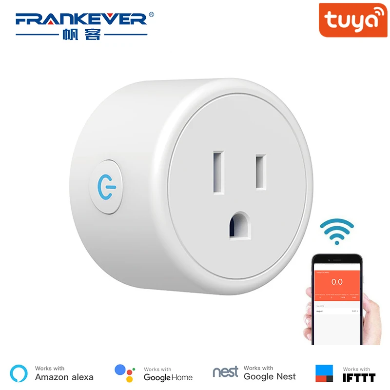 FrankEver мини США Wi-Fi разъем с стабилизатором напряжения 110-240 В Голосовое управление умная розетка работает с Alexa Google Home Tuya APP