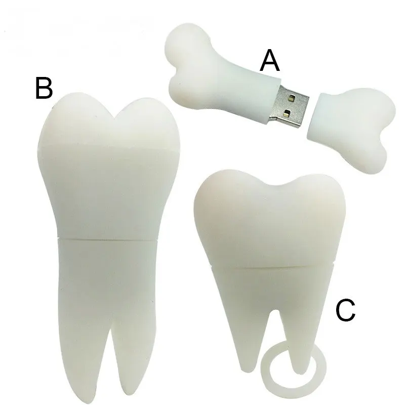 

KRY cartoon Presente pen drive tooth U disk 2.0 4GB 8GB 16GB 32GB 64GB flash drive flash USB external disk drive Free Shipping