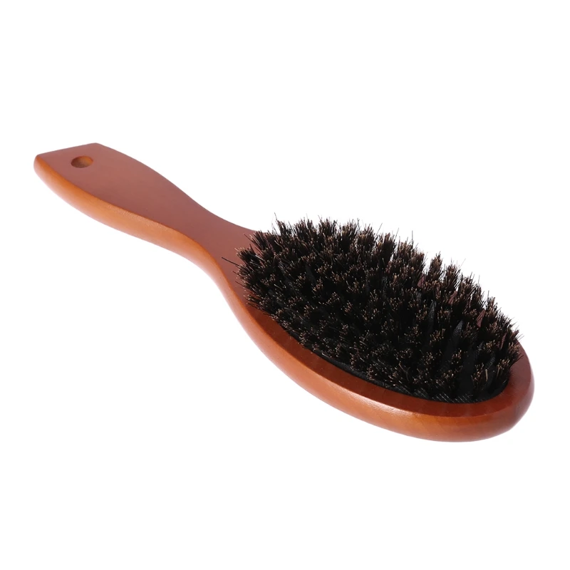 

Antistatic Bristle Hair Brush Comb Wooden Handle Massage Head Hair Care Salon